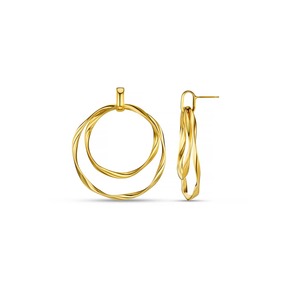 Orelia Ribbon Interlocking Earrings