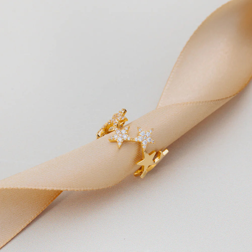 Orelia Statement Pave Star Ring