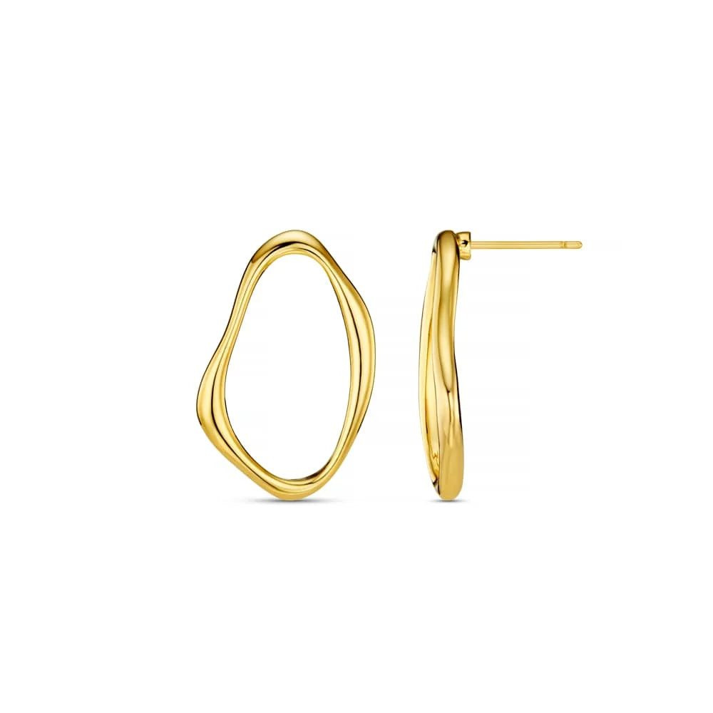 Orelia Open Oval Stud Earrings
