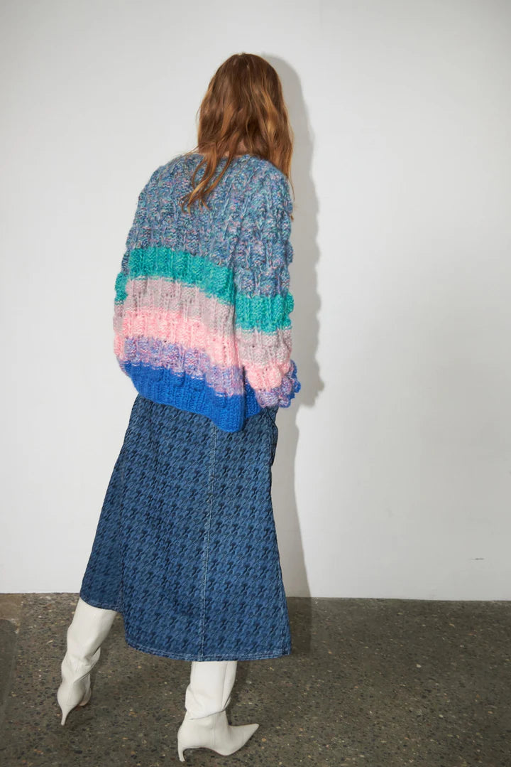 Dawn x Dare Arena Blue Rainbow Cardigan