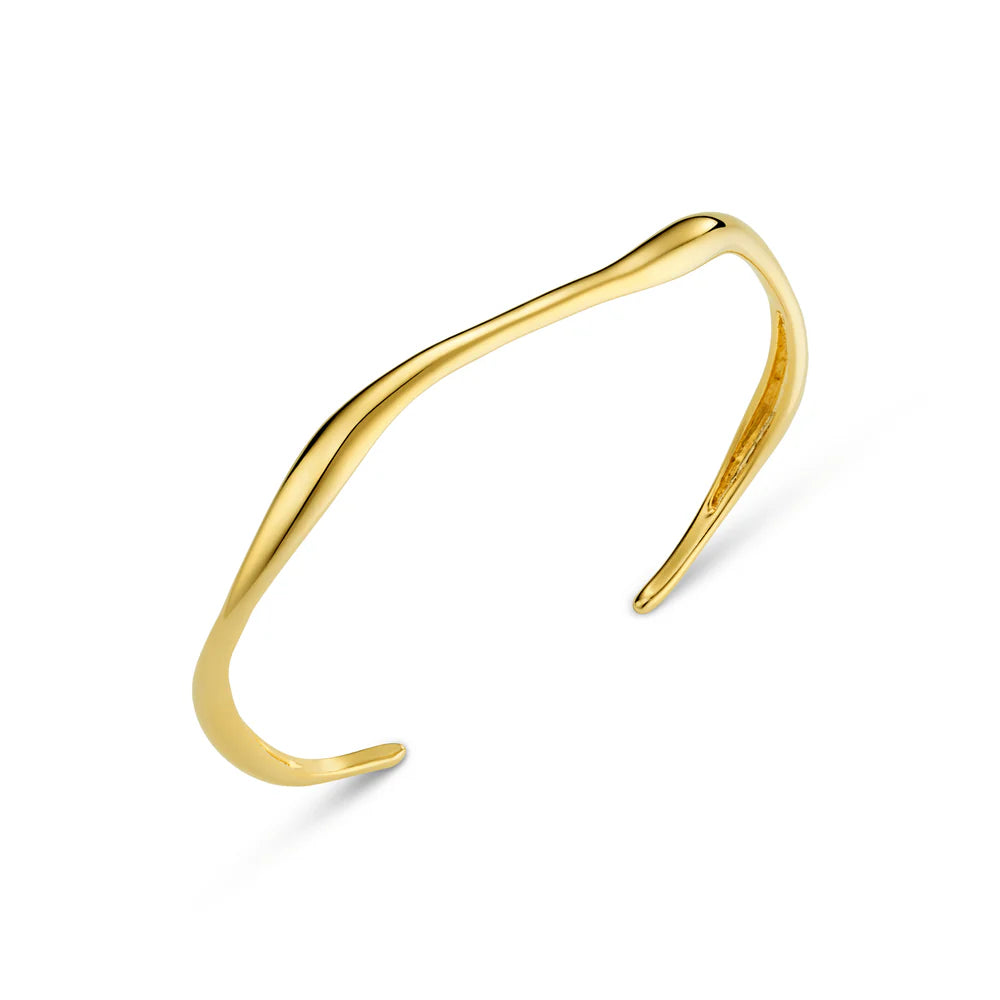 Orelia Gold Fine Wave Bangle