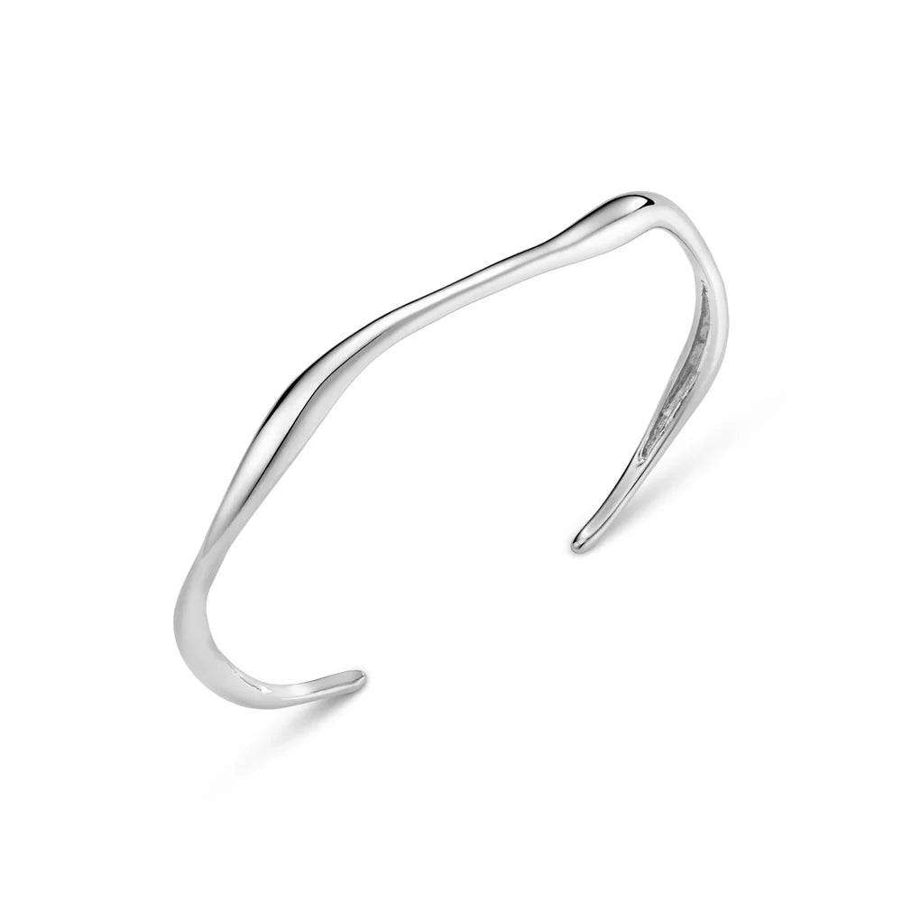 Orelia Silver Fine Wave Bangle