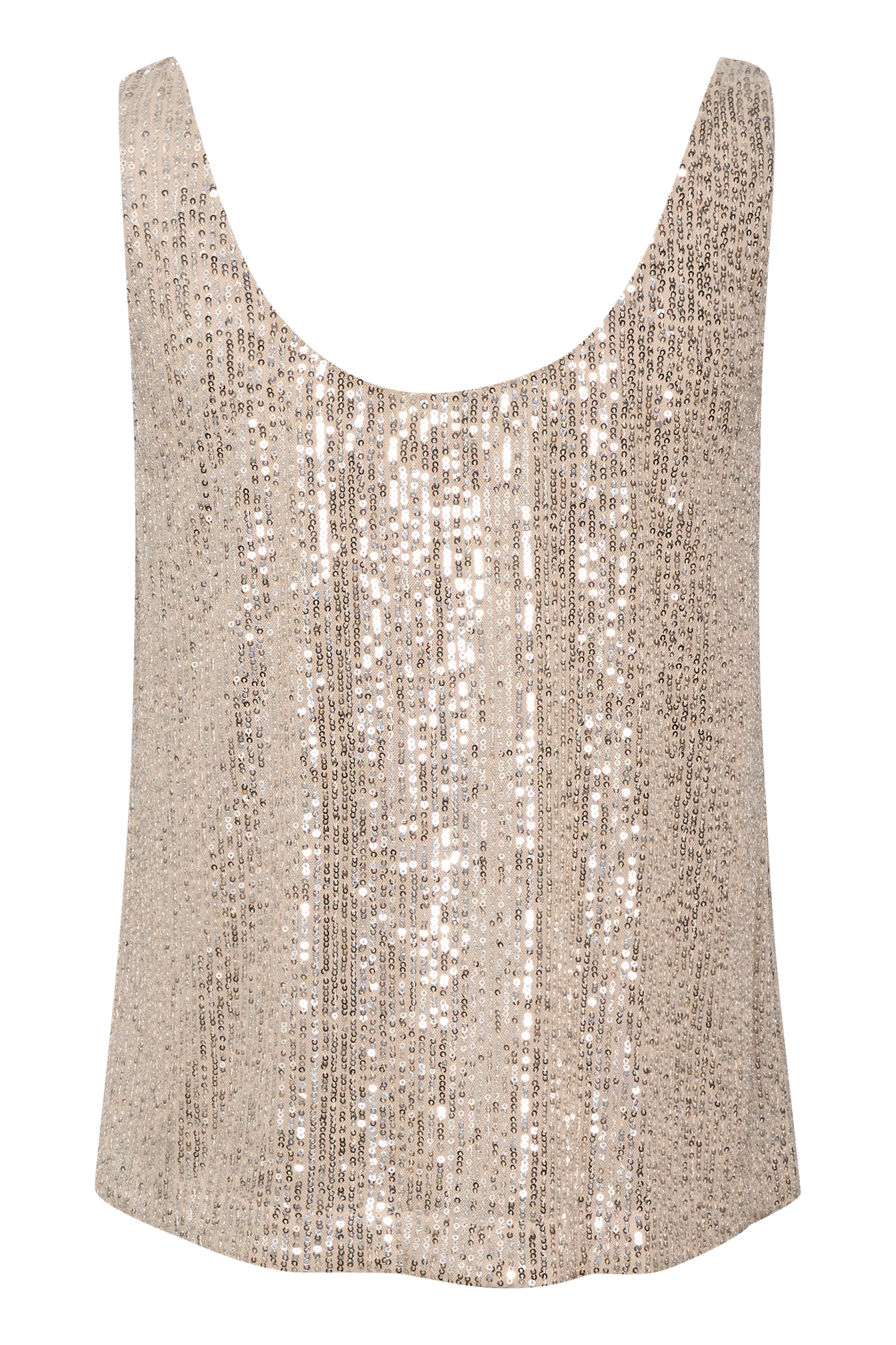 Part Two Tamana Silver Sequin Top