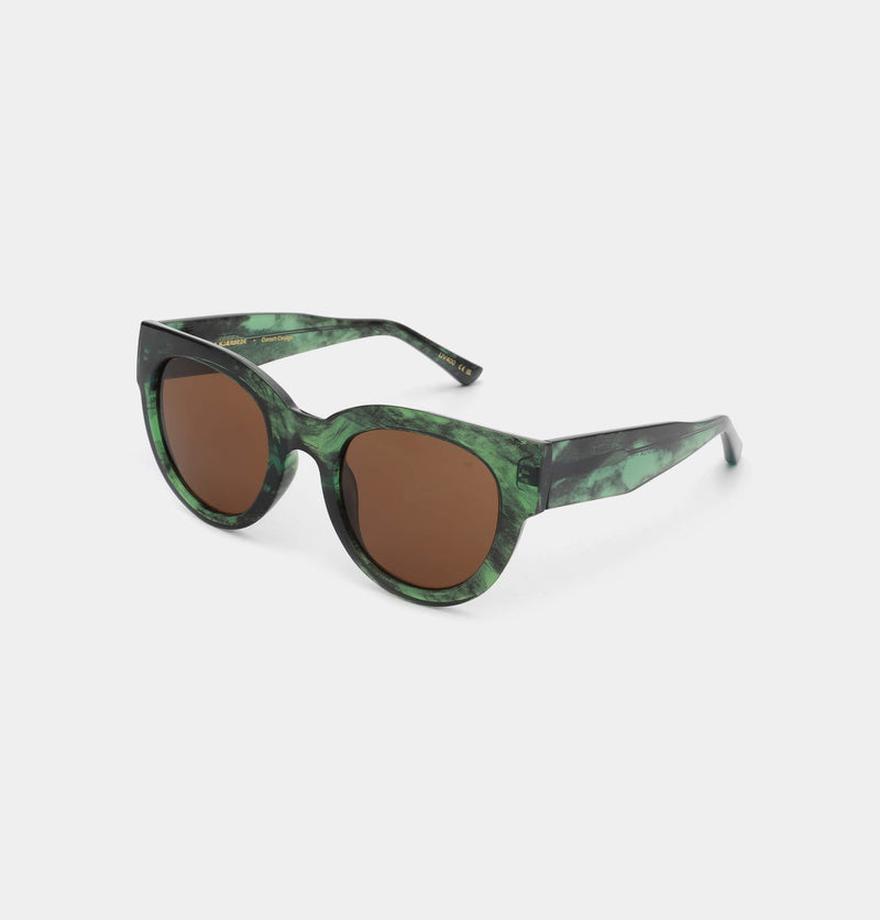 A.Kjaerbede Lilly Green Marble Sunglasses