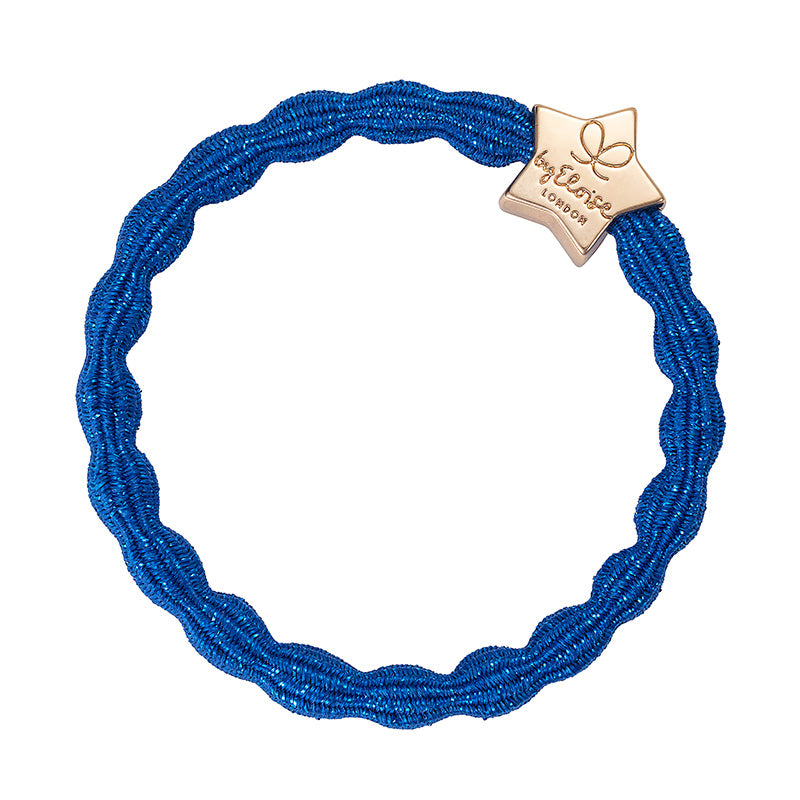 By Eloise Metallic Gold Star Royal Blue Hair Band