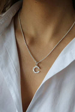 Sterling silver 2025 c necklace