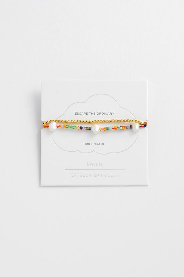 Estella Bartlett Rainbow Pearl Bracelet Set