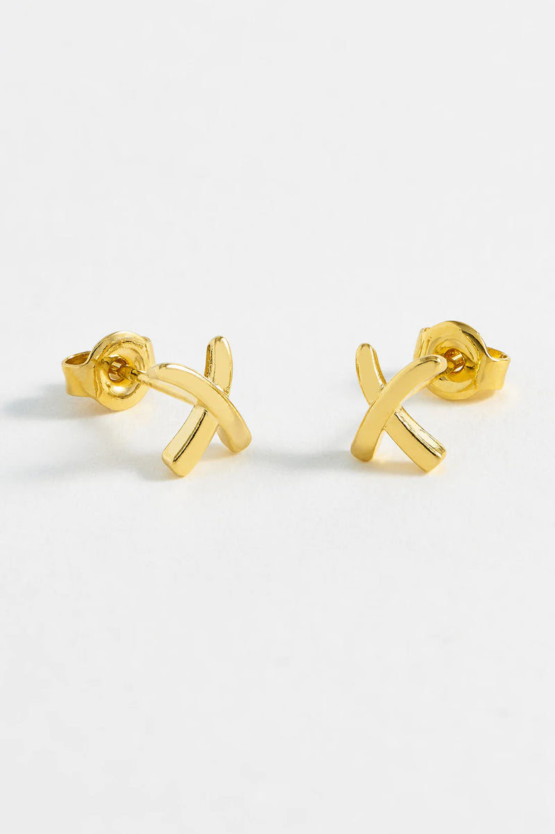 Estella Bartlett Kiss Gold Stud Earrings