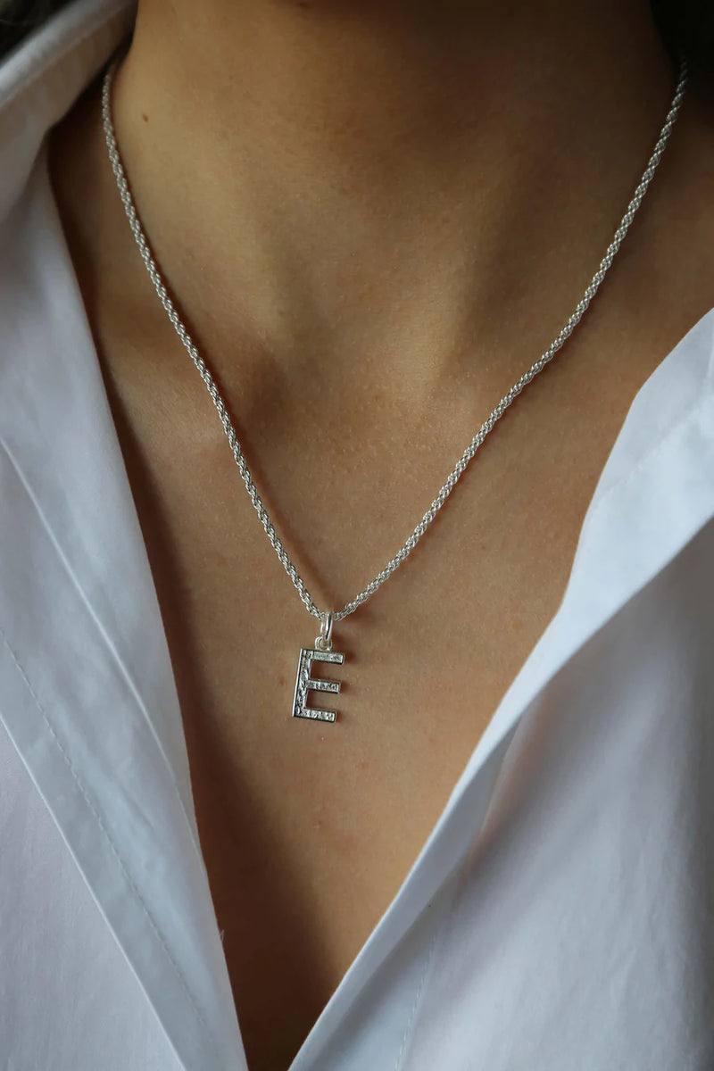 Tutti & Co Silver Initial Necklace