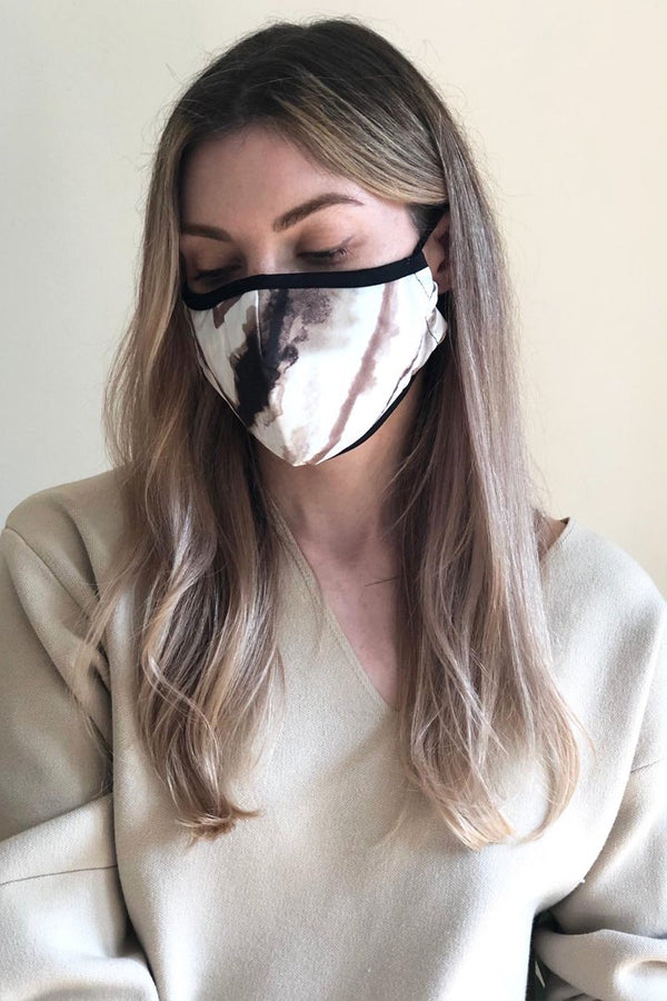 Organic Cotton Face Mask in Tideline Print