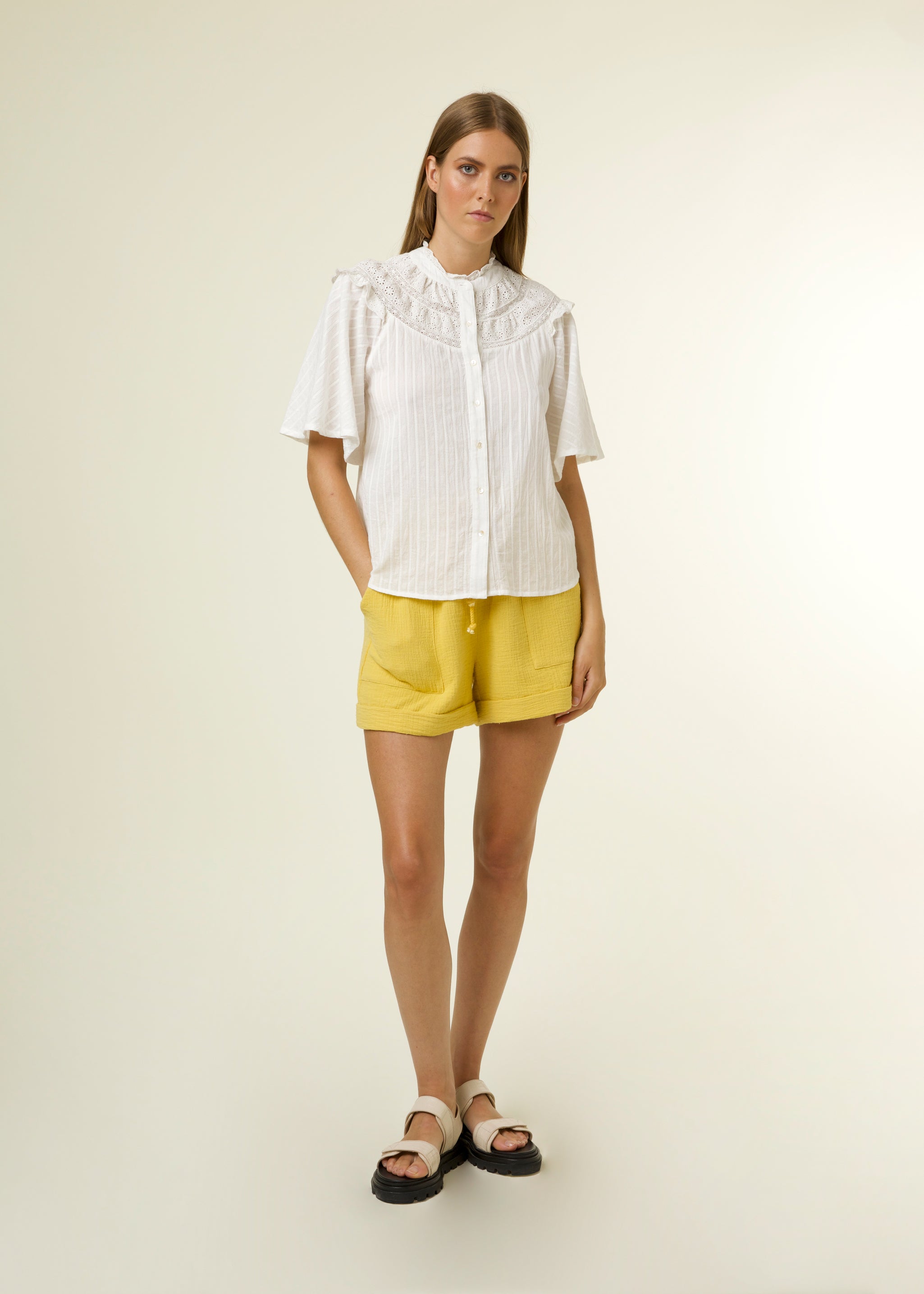 Frnch Aude White Top