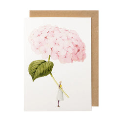 Laura Stoddart Pink Hydrangea Greetings Card
