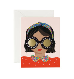 Rifle Paper Co Headband Birthday Girl Card