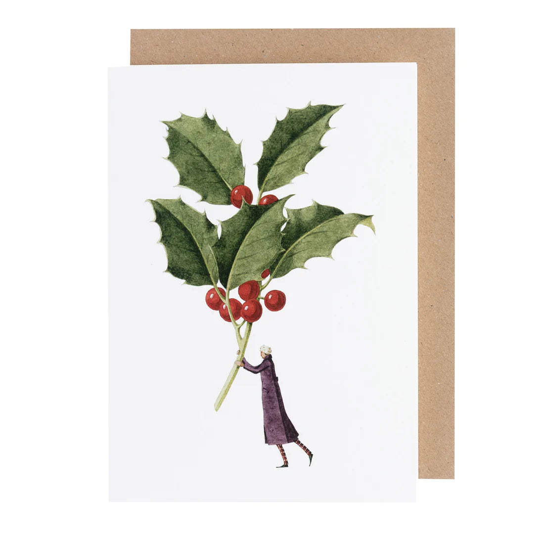 Laura Stoddart Holly Christmas Card