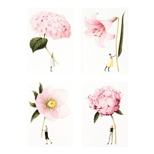 Laura Stoddart In Bloom Pink Notecard Set