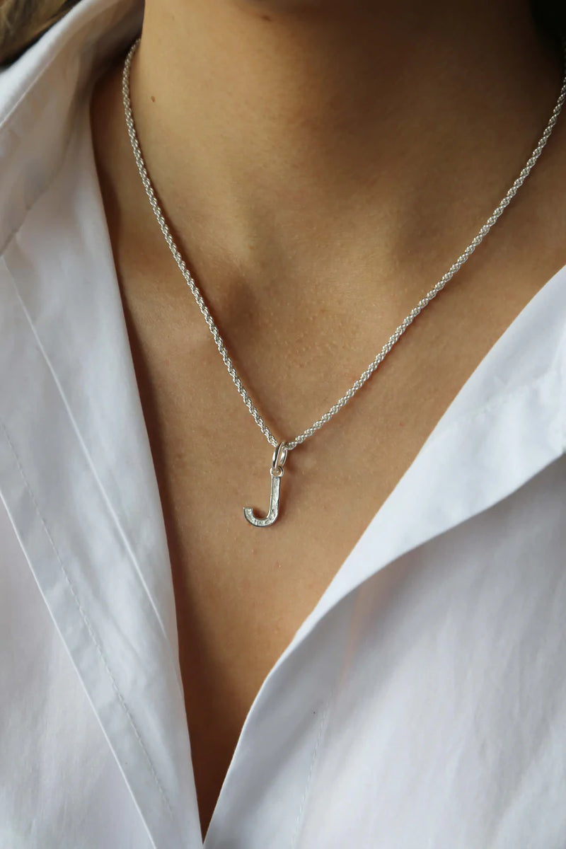 Tutti & Co Silver Initial Necklace