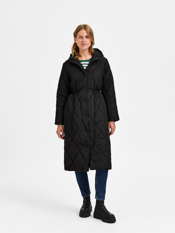 SLFTora Black Quilted Coat