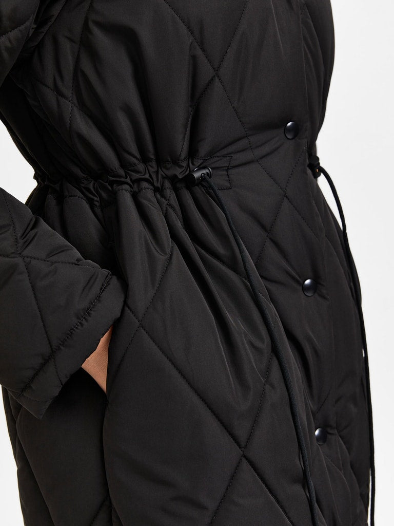 SLFTora Black Quilted Coat