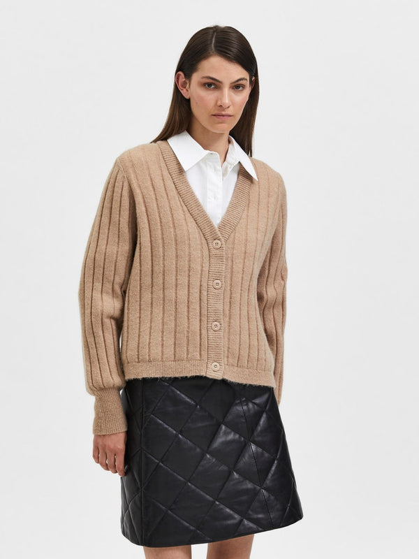 Selected Femme Glowie Taupe VN Cardigan