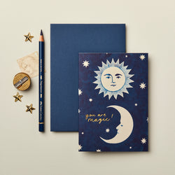 Wanderlust Moon & Sun You are Magic Greetings Card
