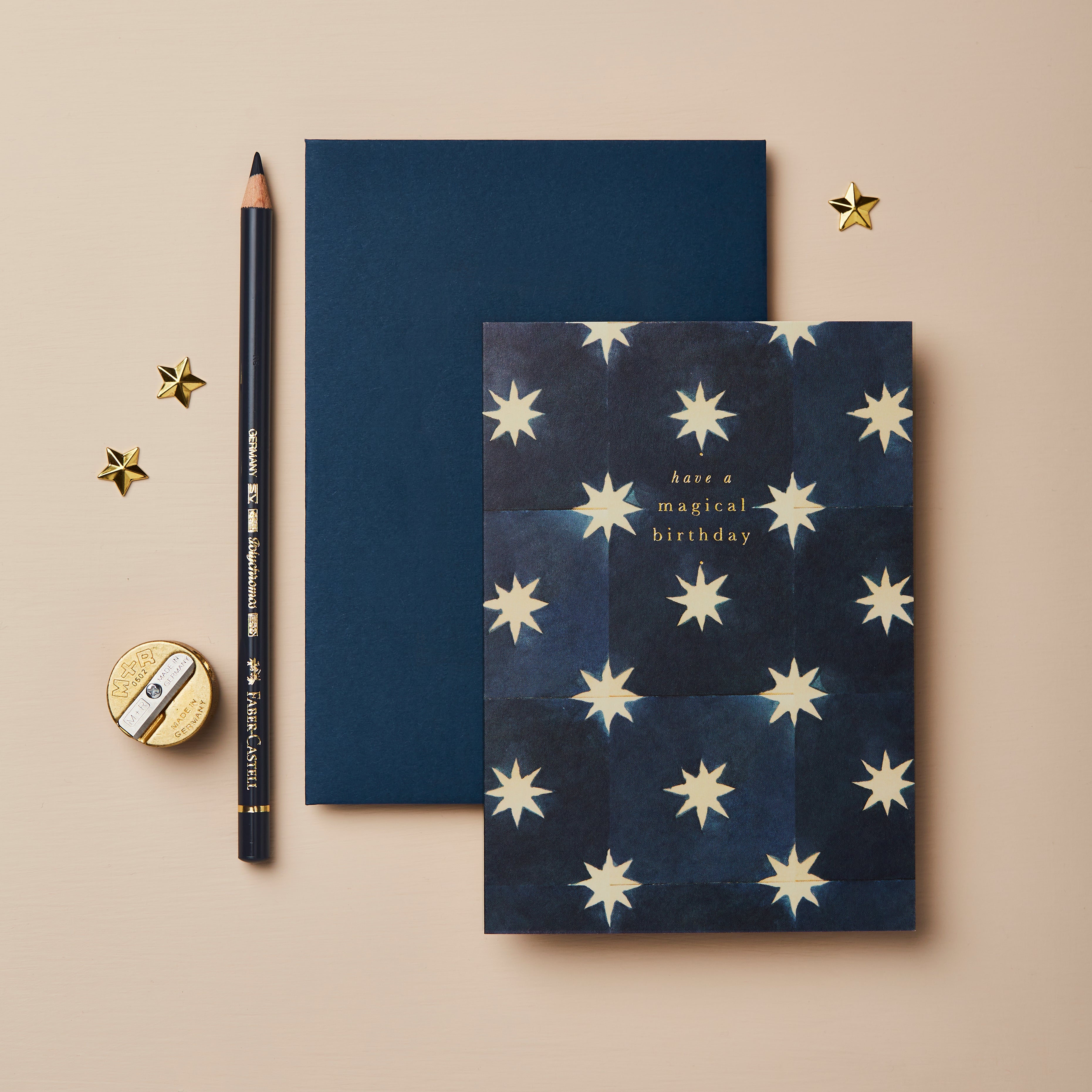 Wanderlust Navy Star Magical Birthday Greetings Card