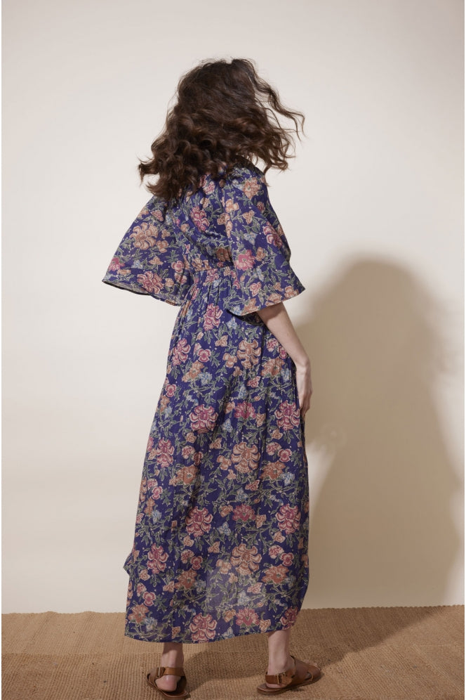 Louizon Fantastic Floral Print Midi Dress