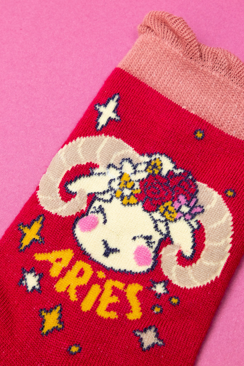 Power Aries Zodiac Ankle Sock