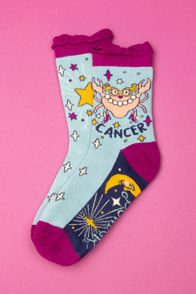 Powder Cancer Zodiac Ankle Sock