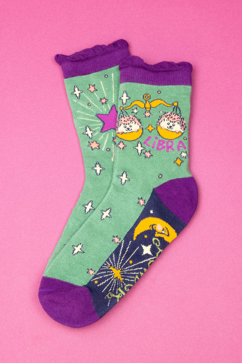 Powder Libra Zodiac Ankle Sock