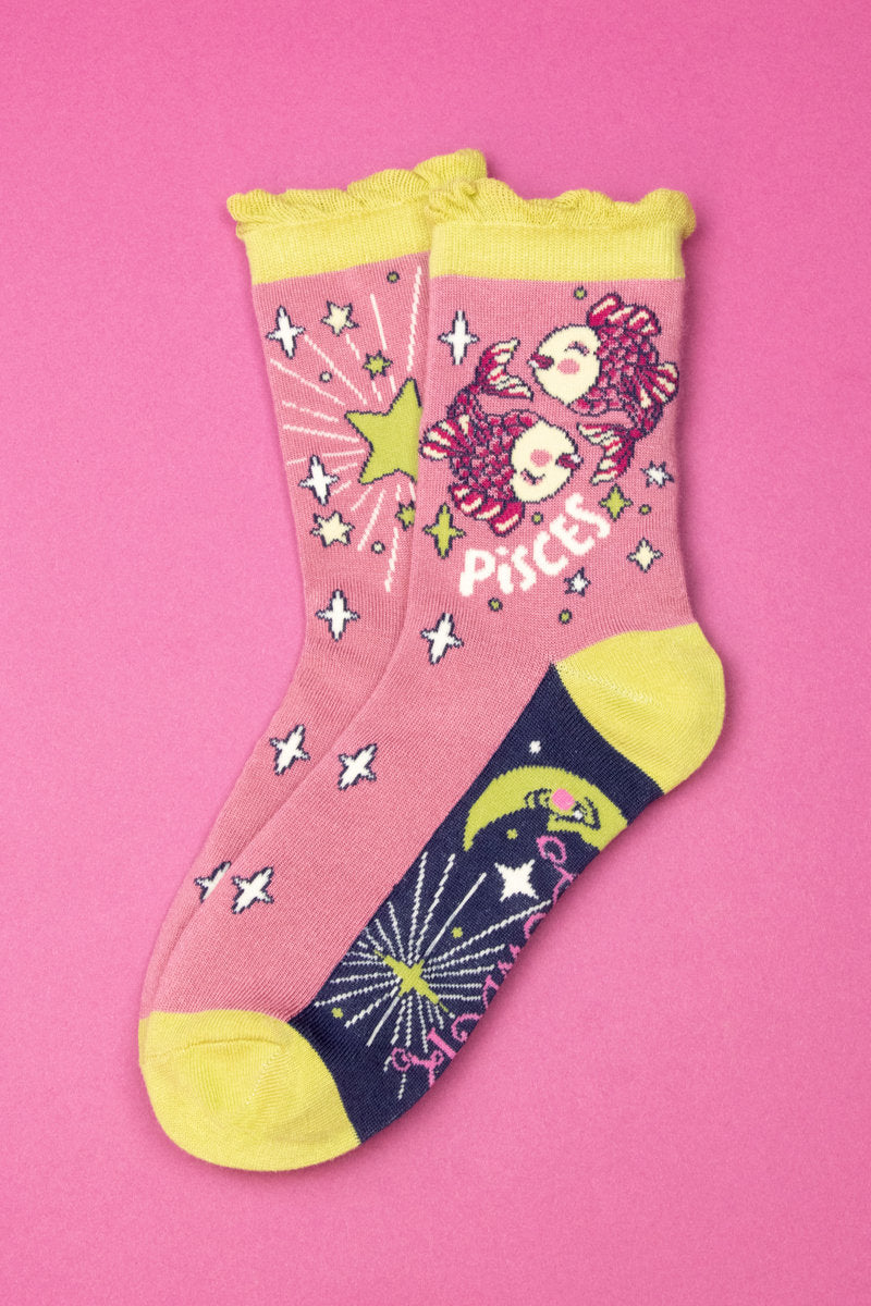 Powder Pisces Zodiac Ankle Sock