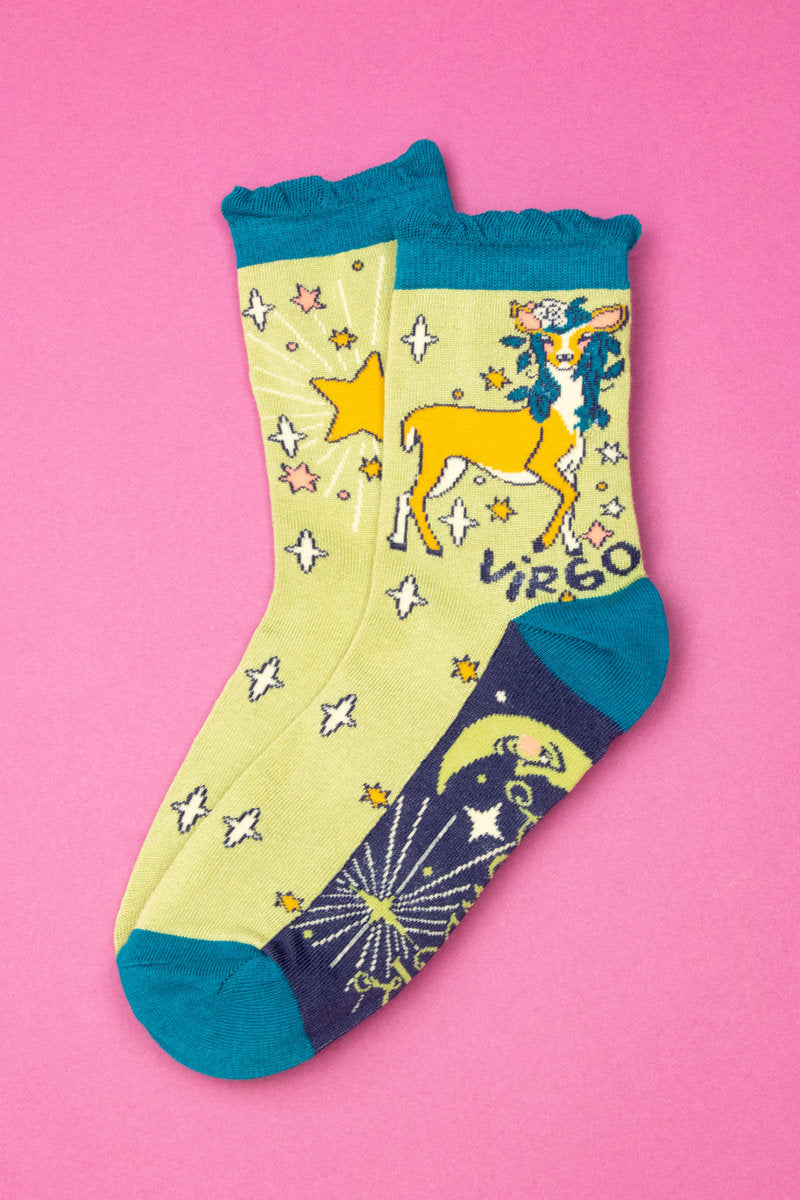 Powder Virgo Zodiac Ankle Sock